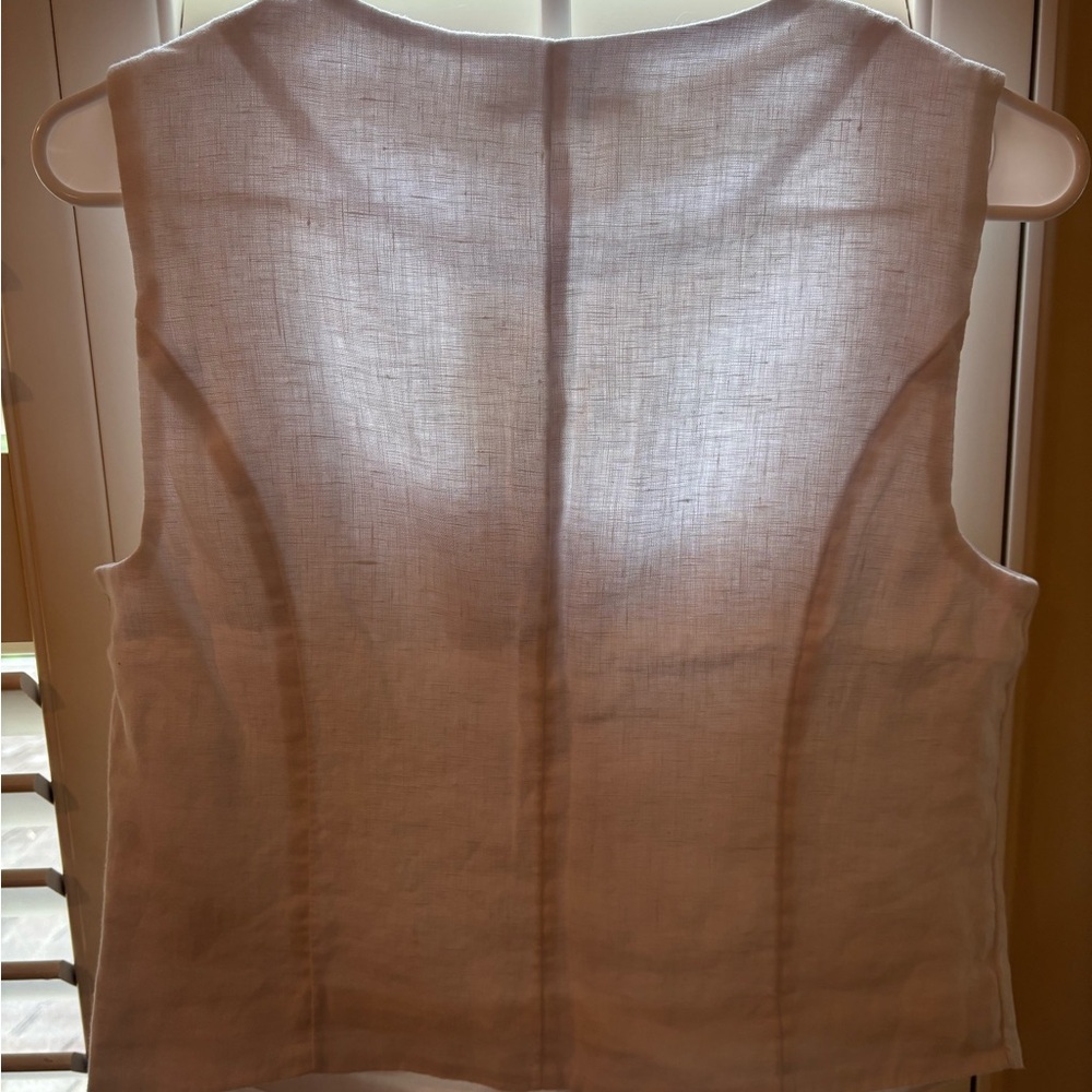 Abercrombie & Fitch White Linen Top - Picture 4 of 5